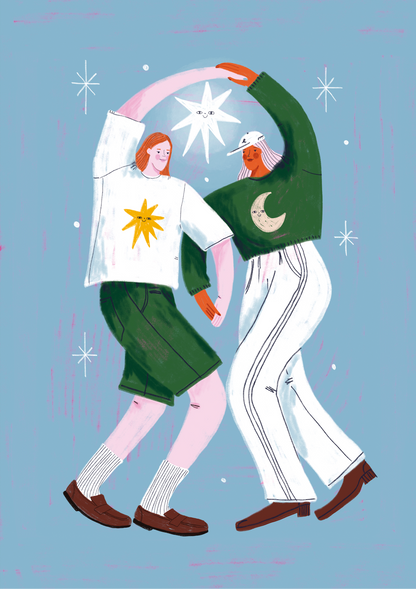 The dance of the sun and the moon