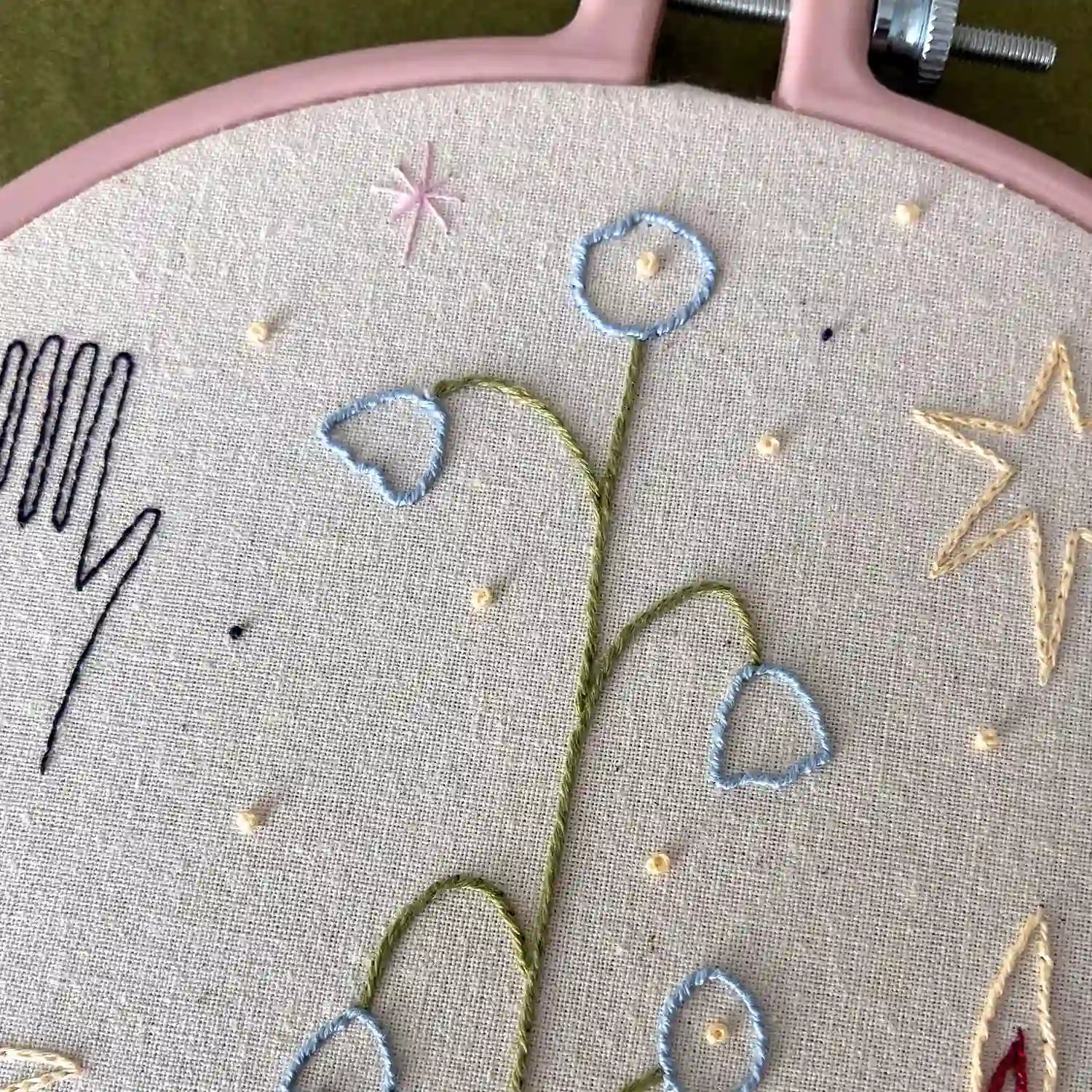 Kit de broderie + Guide numérique, Motif original en édition limitée pour débutantes
