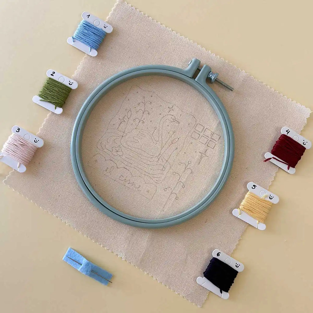 Kit de Broderie + Guide Numérique, Motif Original en Édition Limitée